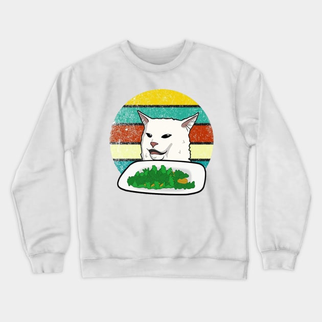 funny cat meme Crewneck Sweatshirt by S-Log